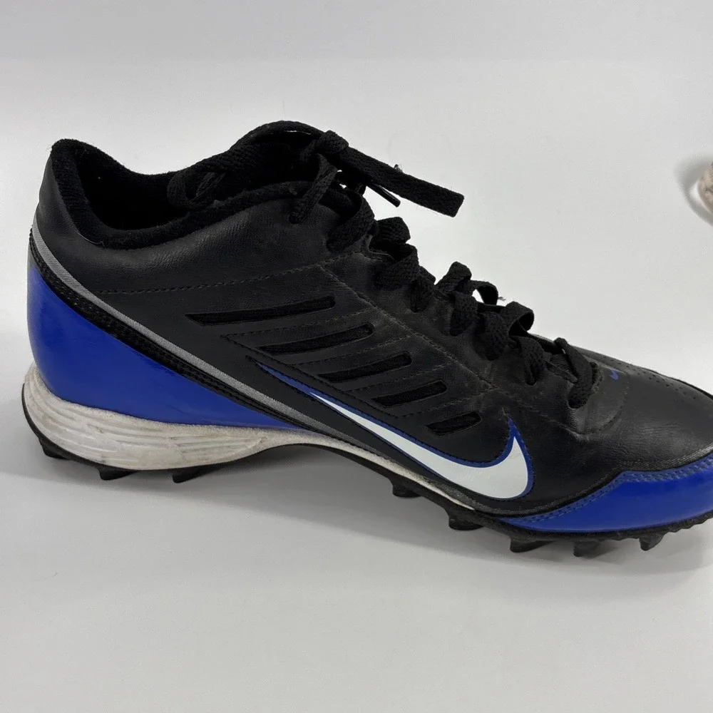 Nike Landshark Men Football Cleats Black  Lace Up Size 8.5 Medium